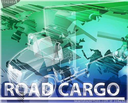 Image of Road cargo Abstract concept digital illustration