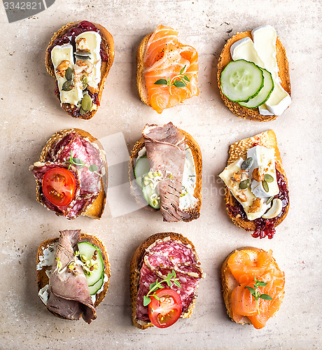 Image of various bruschettas