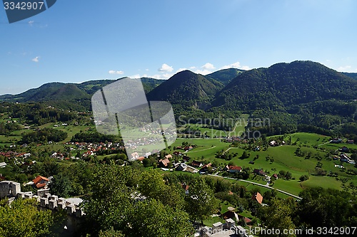 Image of Lasko valley in Slovenia seen from Celje castle