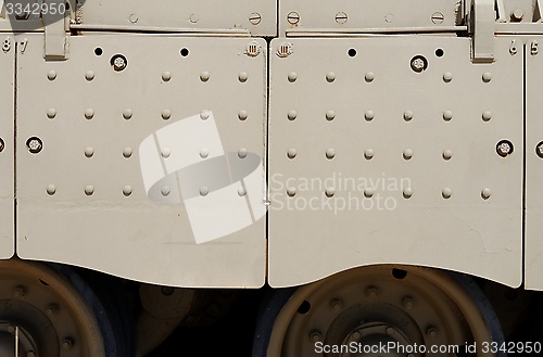 Image of Texture of side skirt of Israeli Merkava Mark III tank