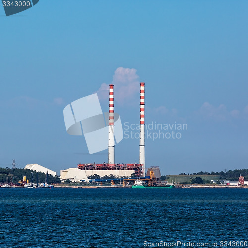 Image of Electric Power Plant with Pipes