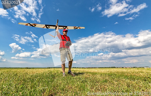 Image of Man Launches into the Sky RC Glider