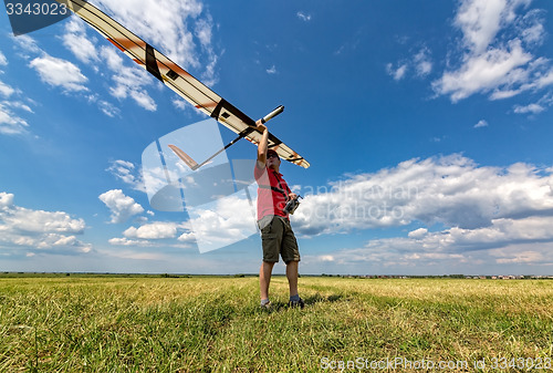 Image of Man Launches into the Sky RC Glider