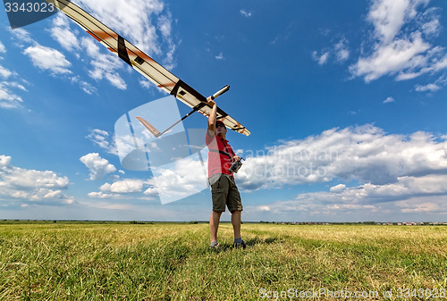 Image of Man Launches into the Sky RC Glider