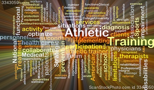 Image of Athletic training background concept glowing