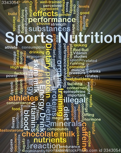 Image of Sport nutrition background concept glowing