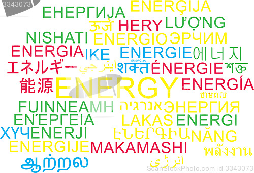 Image of Energy multilanguage wordcloud background concept