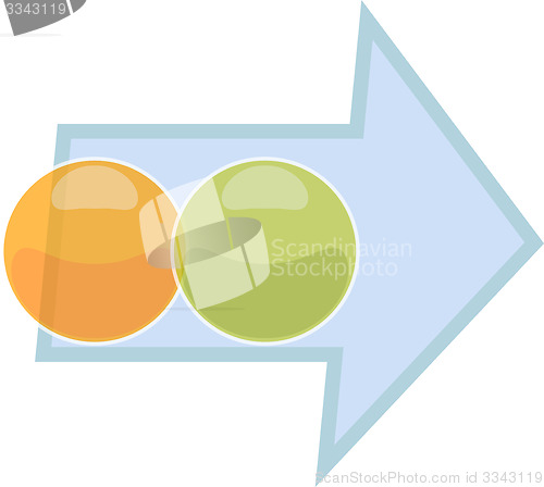 Image of Two Blank business diagram process arrow illustration