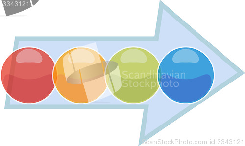 Image of Four Blank business diagram process arrow illustration