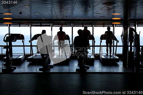 Image of People exercising at the gym