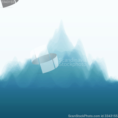 Image of Mountain Landscape. Vector Silhouettes Of Mountains Backgrounds.