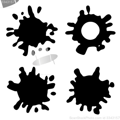 Image of Vector Ink Blotch. Design Element. 