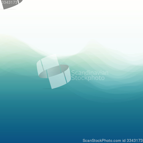 Image of Water Wave. Vector Illustration For Your Design. 