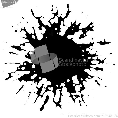 Image of Vector Ink Blotch. Design Element. 