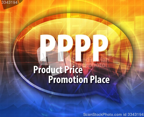 Image of PPPP acronym word speech bubble illustration