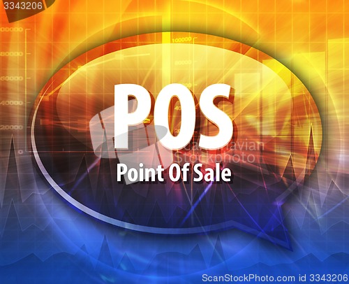 Image of POS acronym word speech bubble illustration