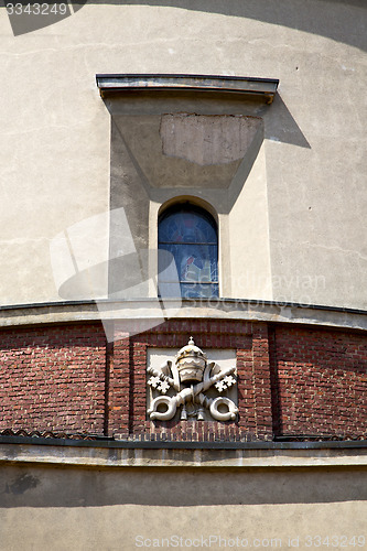 Image of rose window  italy  lombardy     in  the lonate ceppino old   ch