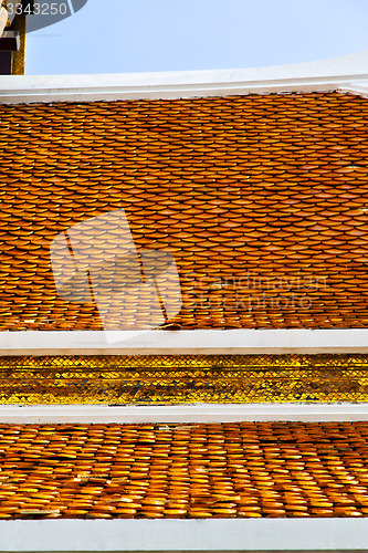 Image of bangkok in the temple  thailand  orange