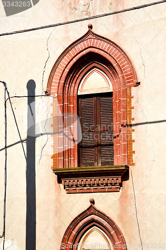 Image of red europe  italy  lombardy       in  the milano old  electrical