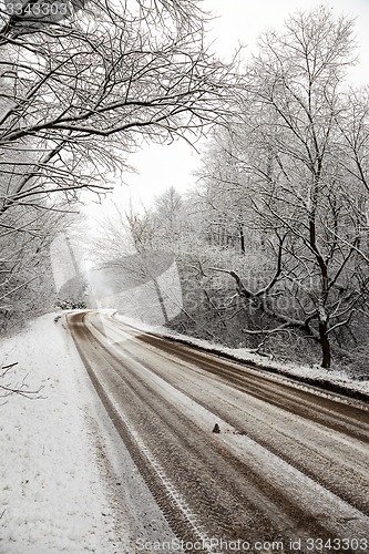 Image of the winter road  