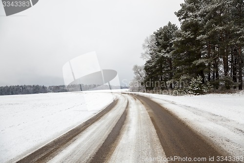 Image of the winter road  