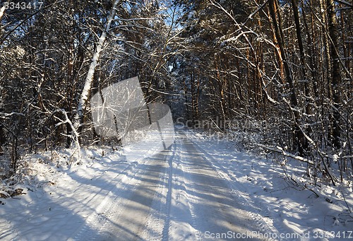 Image of the winter road  