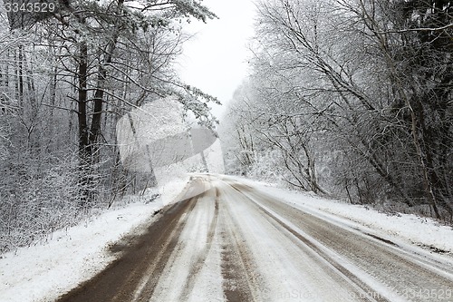 Image of the winter road  