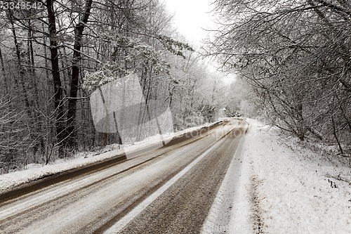 Image of the winter road  