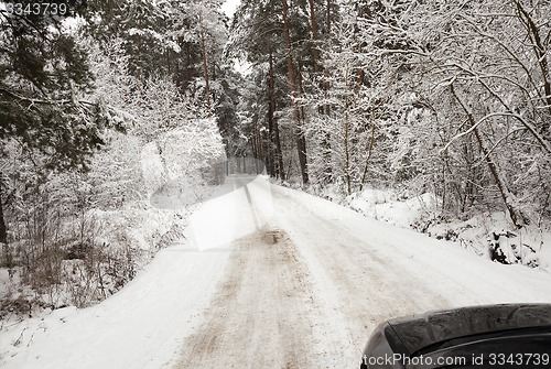 Image of the winter road  