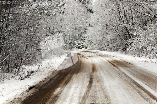 Image of the winter road  