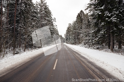 Image of the winter road  