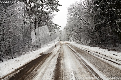 Image of the winter road  