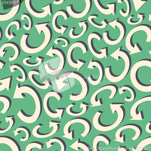 Image of Seamless recycle background. Vector pattern.