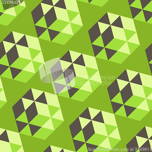 Image of Abstract geometrical 3d background. Seamless pattern.  Mosaic. 