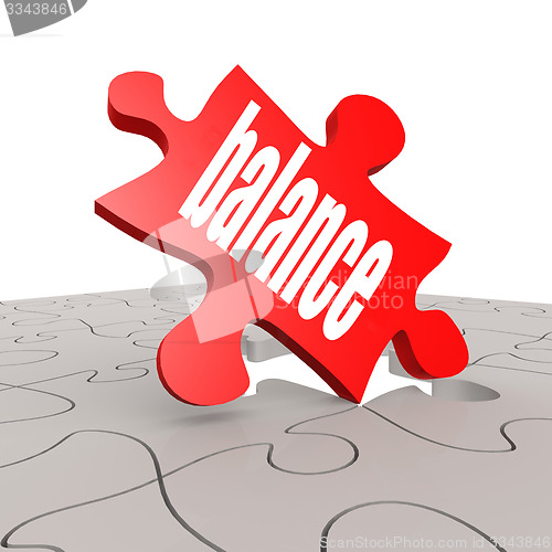 Image of Balance word with puzzle background