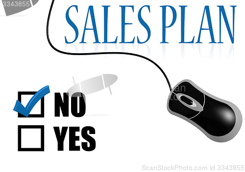 Image of No sales plan with mouse