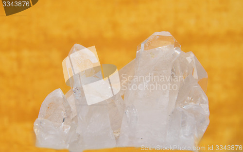 Image of Rock crystal on yellow