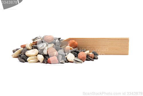 Image of Bird seed at plate