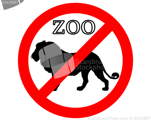 Image of Lion in zoo prohibited