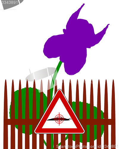 Image of Aim at slugs warning sign