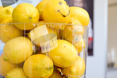 Image of lemons in a glass jar