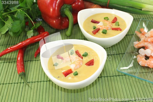 Image of Curry Soup with shrimp and vegetables
