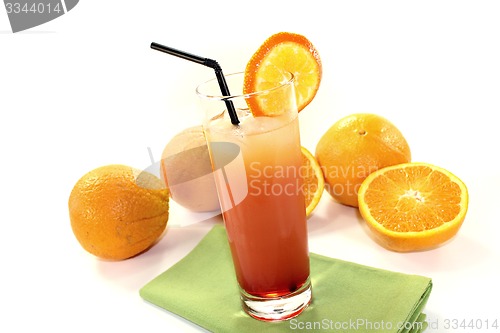 Image of Campari orange with a straw