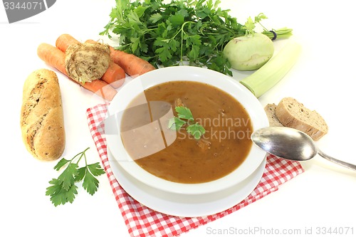 Image of Oxtail soup with parsley