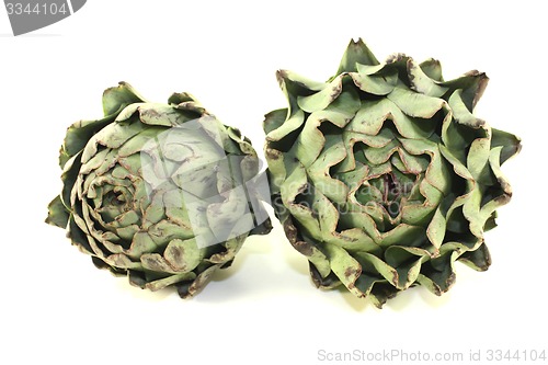 Image of two artichokes