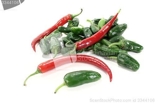 Image of Pimientos with red hot peppers