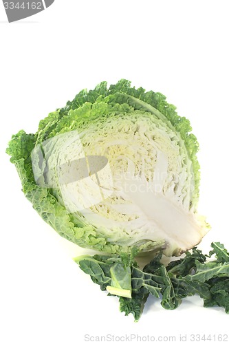 Image of fresh savoy cabbage halve