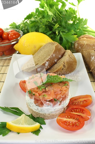 Image of fresh salmon tartare