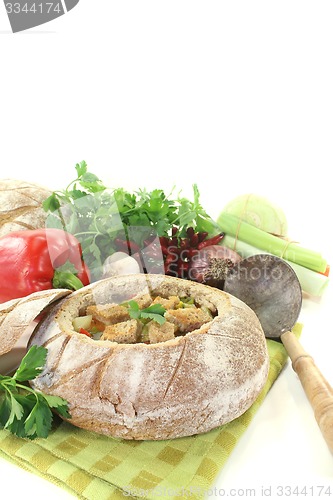 Image of Bread soup with greens