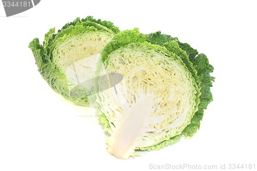 Image of savoy cabbage halves